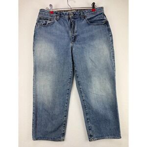 Polo Jeans Co Ralph Lauren Saturday Cropped Jeans Blue Denim Womens 12/31 RL67